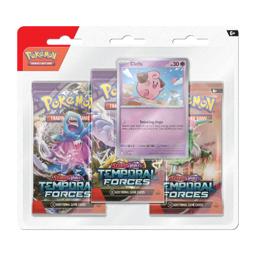 Pokemon SV5 Temporal Forces 3 Booster Blister Pack Cleffa