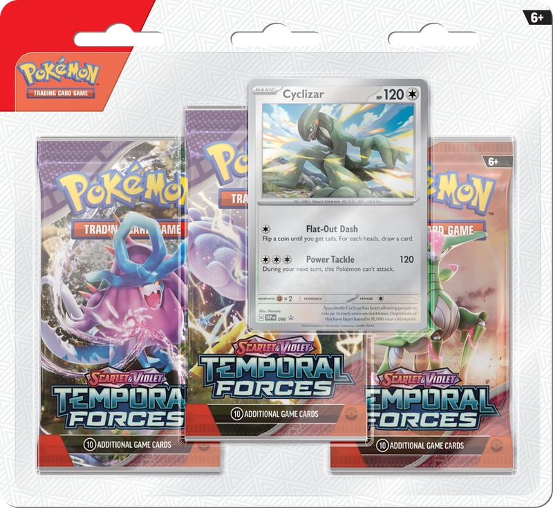 Pokemon SV5 Temporal Forces 3 Booster Blister Pack Cyclizar