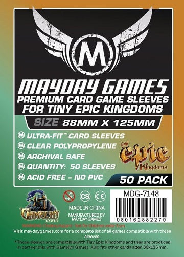 MAYDAY PREMIUM TINY EPIC SLEEVES 88mm X 125mm 80CT