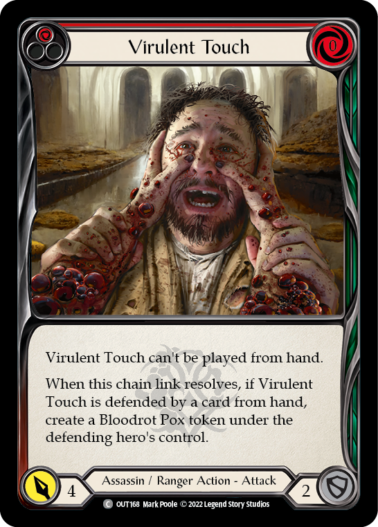 Virulent Touch (Red) [Outsiders] Rainbow Foil