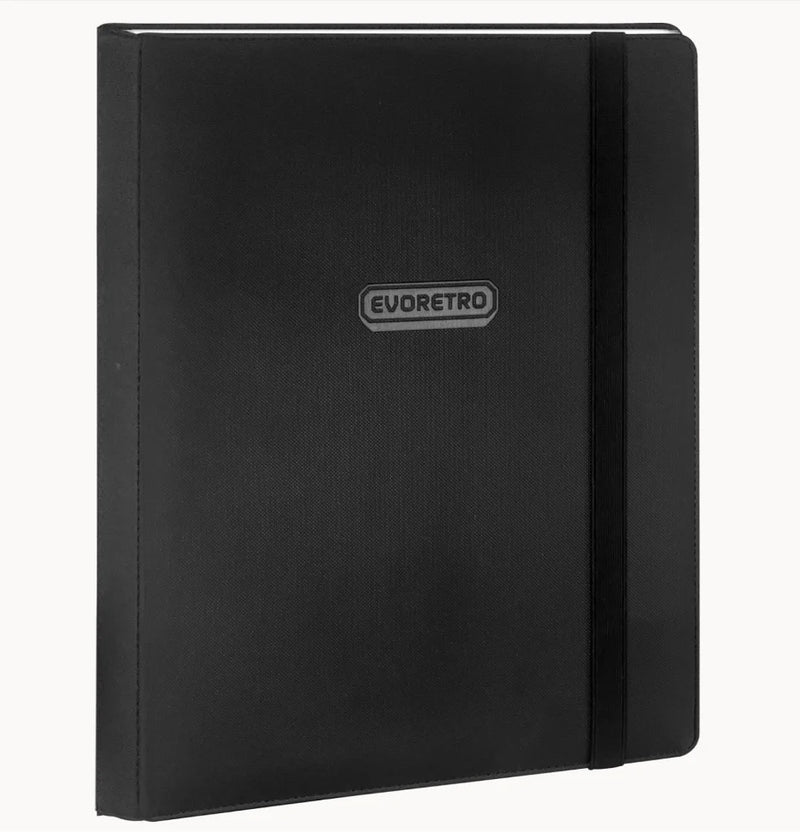Evoretro 9-Pocket Elastic Binder Black