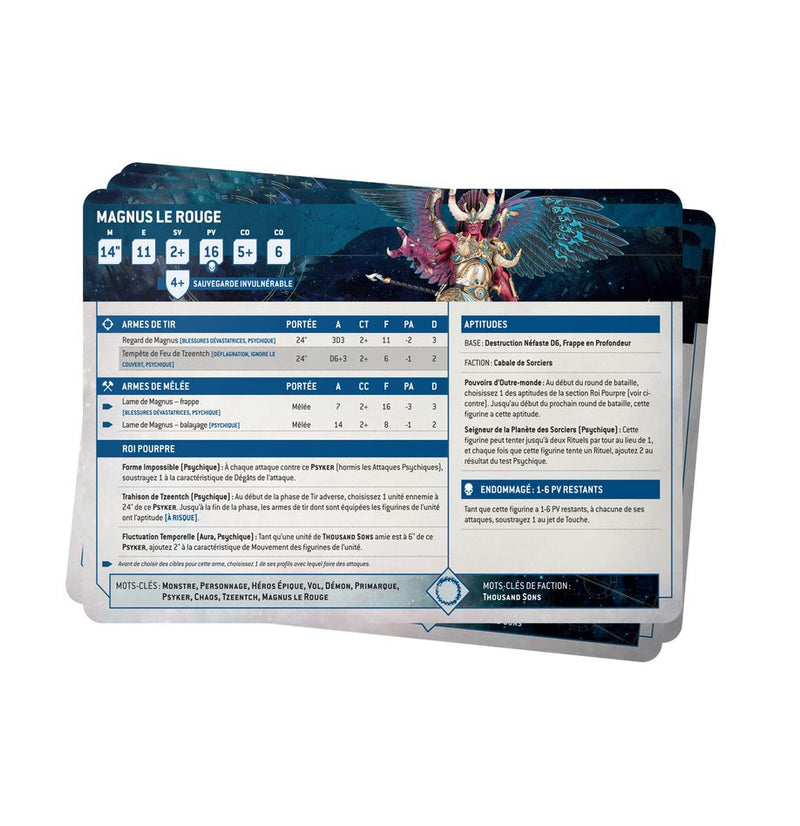 Warhammer 40k - Datasheet Cards: Thousand Sons (FR)