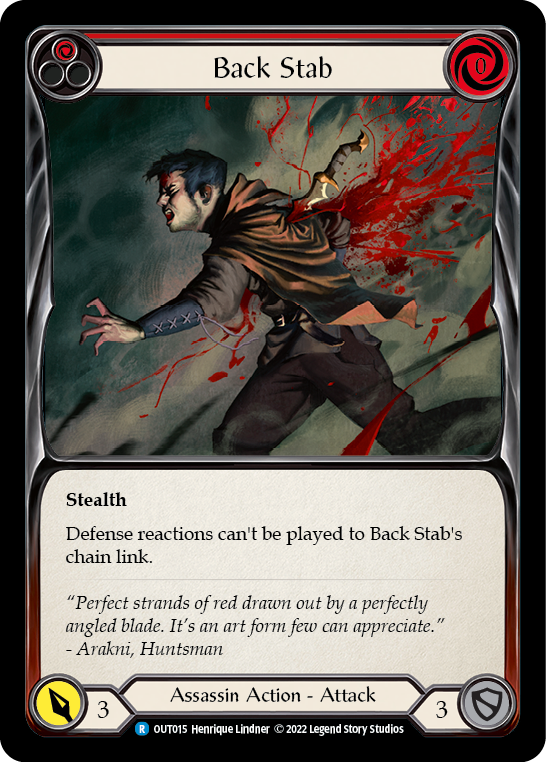 Back Stab (Red) [Outsiders] Rainbow Foil