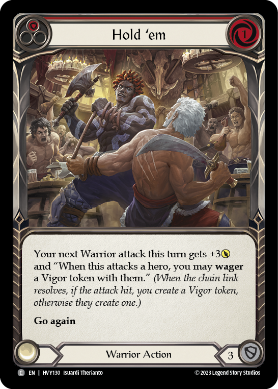 Hold 'em (Red) [Heavy Hitters] Rainbow Foil