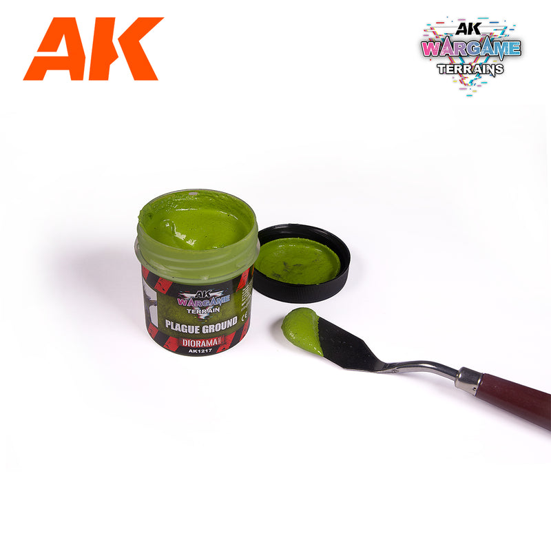 AK Interactive: Wargame Battle Ground Terrains Plague Ground - 100ml (Acrylic)