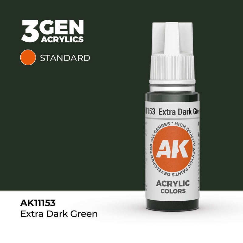AK Interactive : Acrylique 3G Vert Extra-Foncé 17 ml