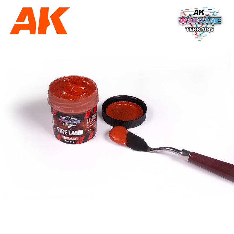 AK Interactive: Wargame Battle Ground Terrains Fire Land - 100ml (Acrylic)