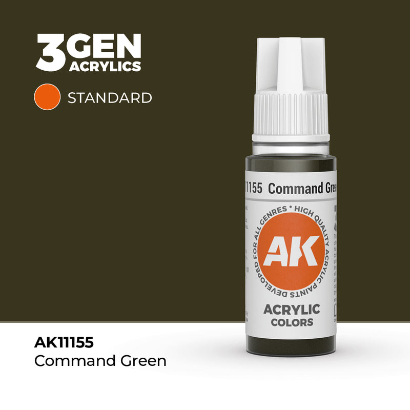 AK Interactive: 3G Acrylique Vert Commandement 17ml