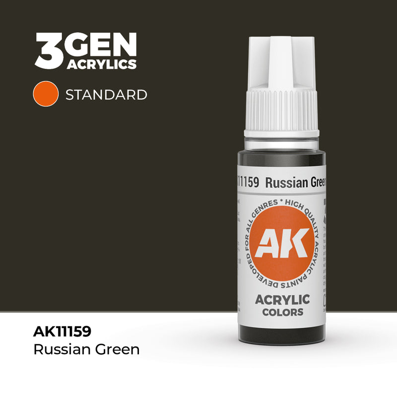 AK Interactive : Vert Russe Acrylique 3G 17 ml