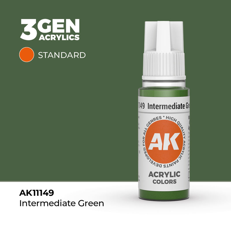 AK Interactive : Vert Intermédiaire Acrylique 3G 17 ml