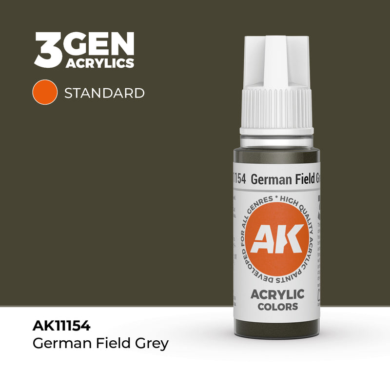 AK Interactive : Acrylique 3G Gris Uniforme Allemand 17 ml