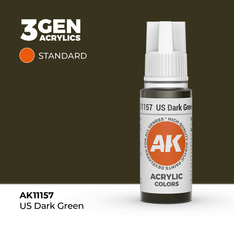 AK Interactive Acrylique 3G US Vert Foncé 17 ml