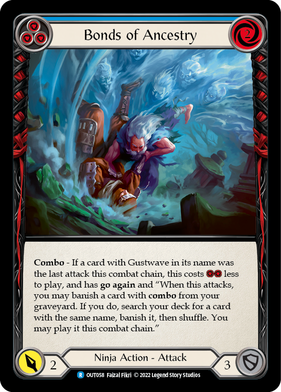 Bonds of Ancestry (Blue) [Outsiders] Rainbow Foil