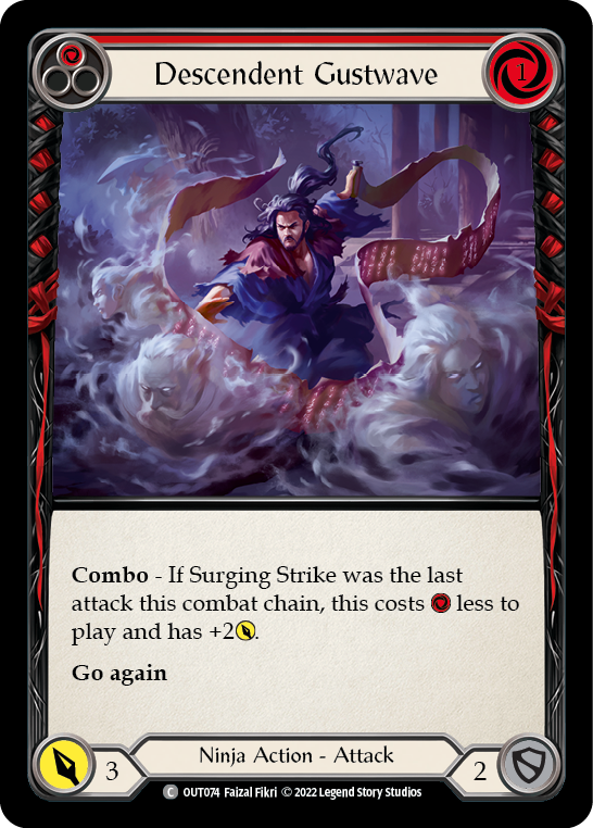Descendent Gustwave (Red) [Outsiders] Rainbow Foil