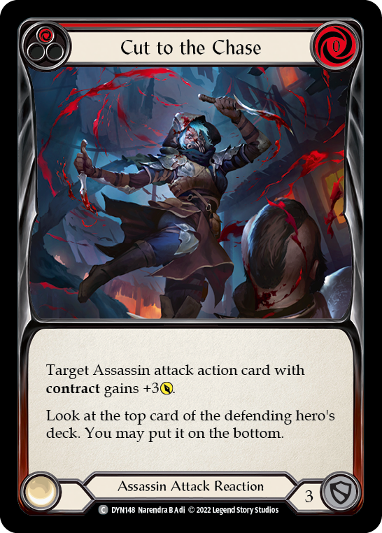 Cut to the Chase (Red) [Dynasty] Rainbow Foil