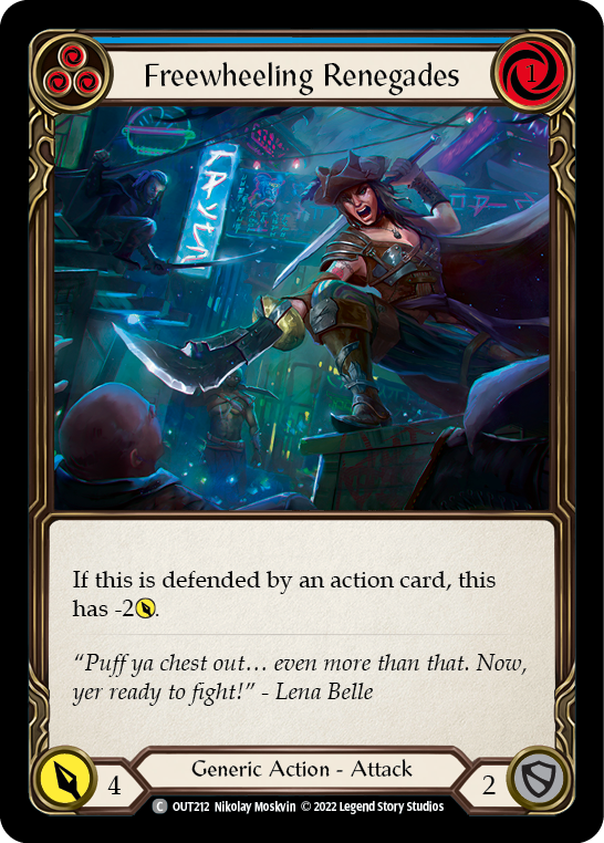 Freewheeling Renegades (Blue) [Outsiders] Rainbow Foil