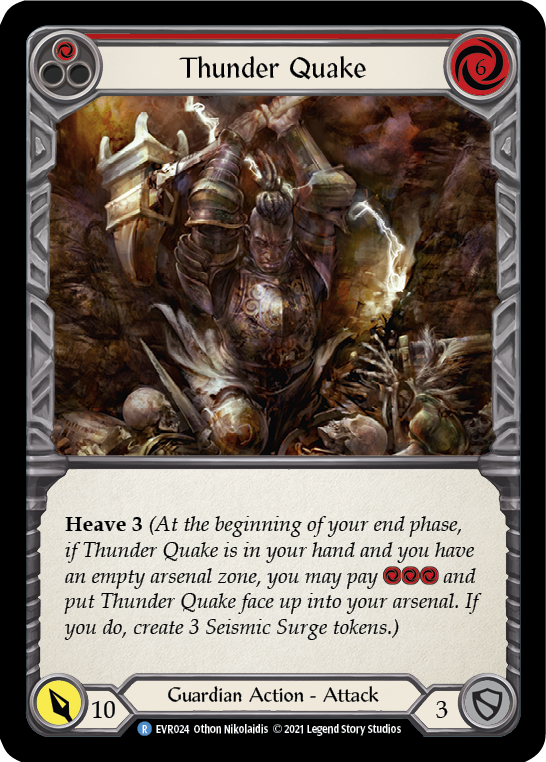 Thunder Quake (Red) [Everfest] 1st Edition Rainbow Foil