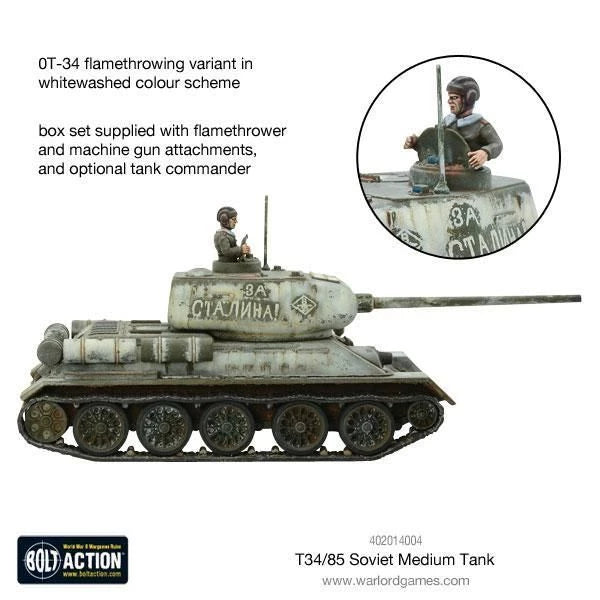 Bolt Action: Char d'Assaut Moyen T-34/85 (Anglais)
