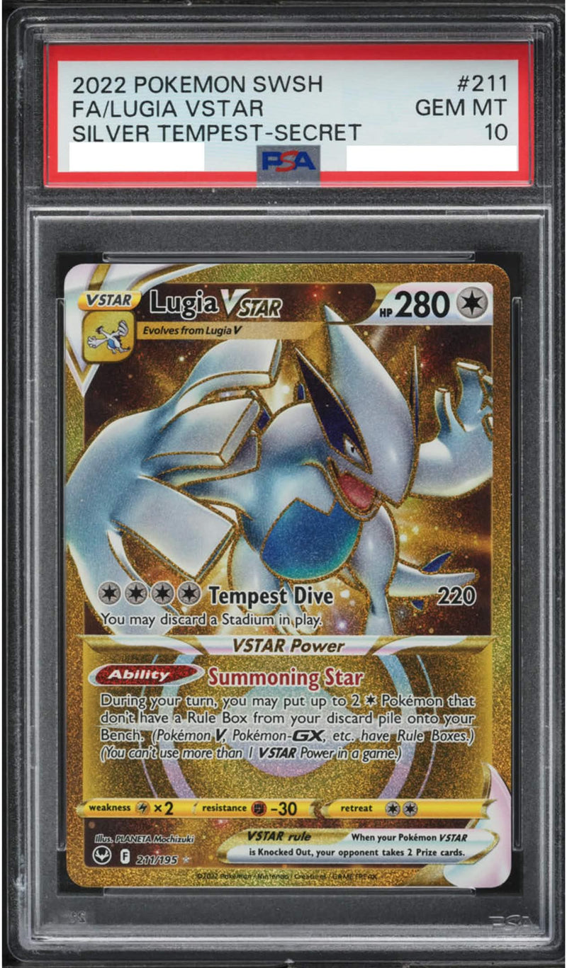 Lugia VSTAR (211/195) [Sword & Shield: Silver Tempest] ( PSA 10 Graded Slab )