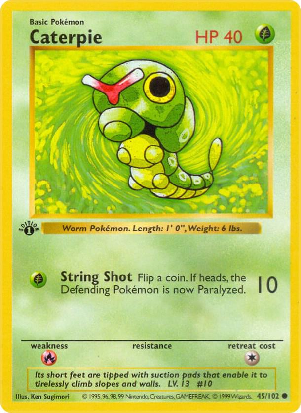 Caterpie (045/102) [Base Set Shadowless (1st Edition)]