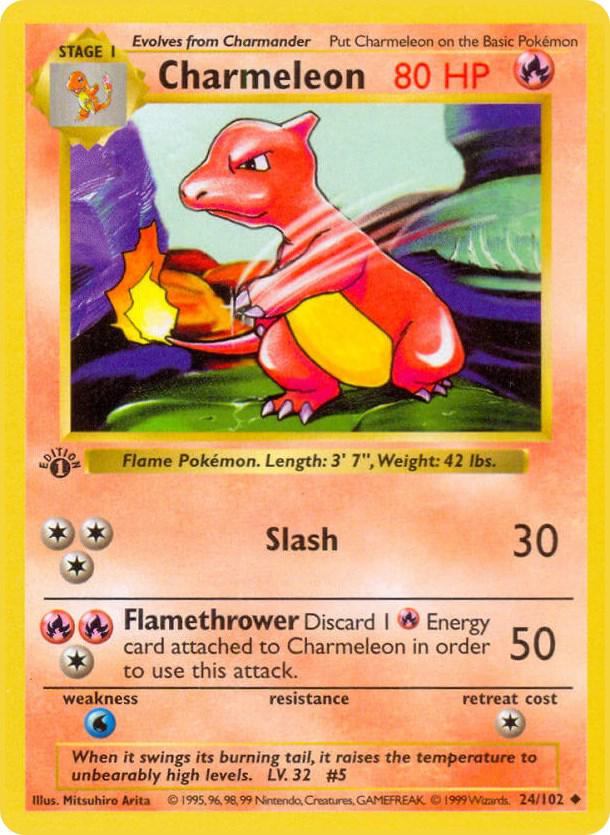 Charmeleon (024/102) [Base Set Shadowless (1st Edition)]