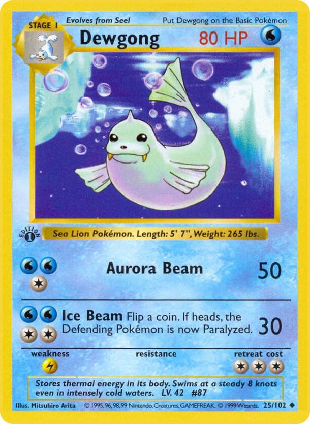 Dewgong (025/102) [Base Set Shadowless (1st Edition)]