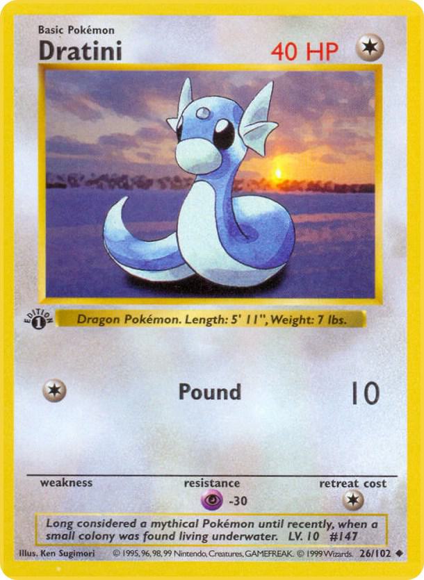 Dratini (026/102) [Base Set Shadowless (1st Edition)]