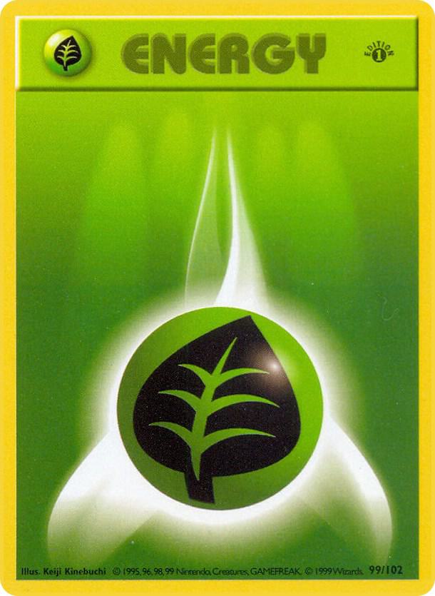 Grass Energy (099/102) [Base Set Shadowless (1st Edition)]
