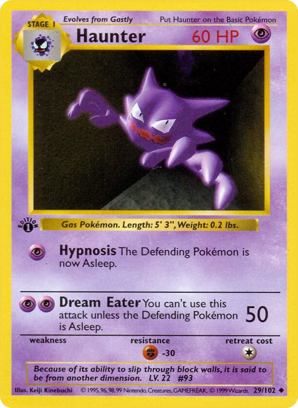 Haunter (029/102) [Base Set Shadowless (1st Edition)]