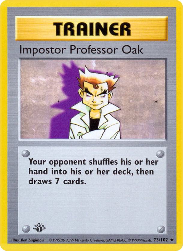Impostor Professor Oak (073/102) [Base Set Shadowless (1st Edition)]