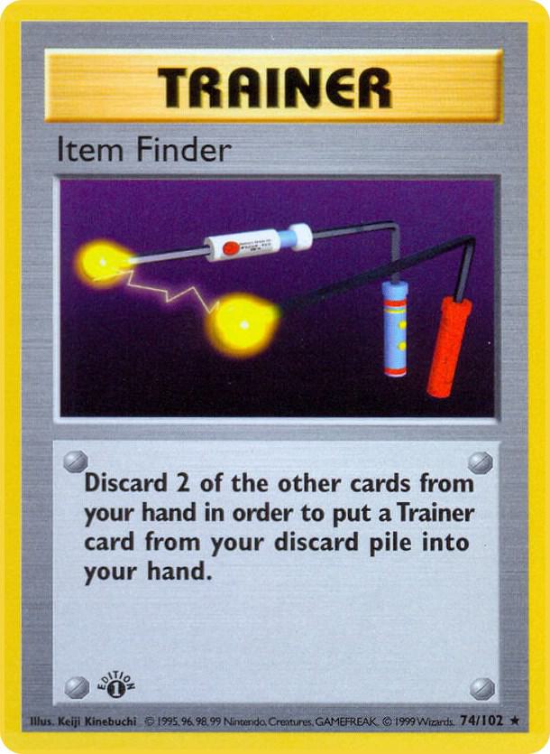 Item Finder (074/102) [Base Set Shadowless (1st Edition)]