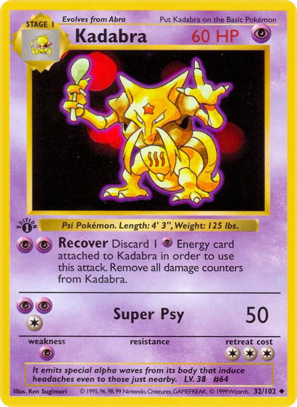 Kadabra (032/102) [Base Set Shadowless (1st Edition)]