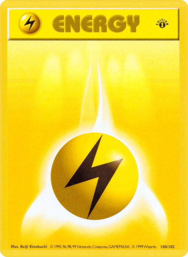 Lightning Energy (100/102) [Base Set Shadowless (1st Edition)]