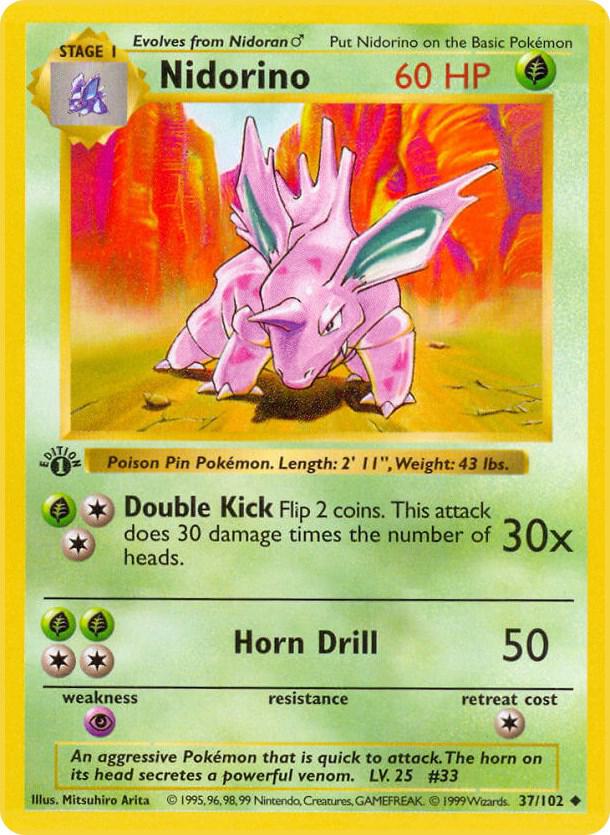 Nidorino (037/102) [Base Set Shadowless (1st Edition)]