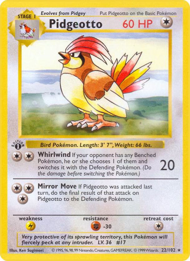 Pidgeotto (022/102) [Base Set Shadowless (1st Edition)]