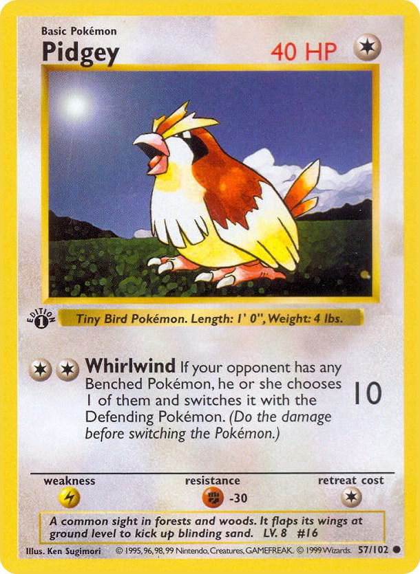 Pidgey (057/102) [Base Set Shadowless (Unlimited)]