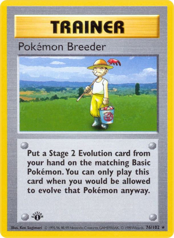 Pokemon Breeder (076/102) [Base Set Shadowless (1st Edition)]