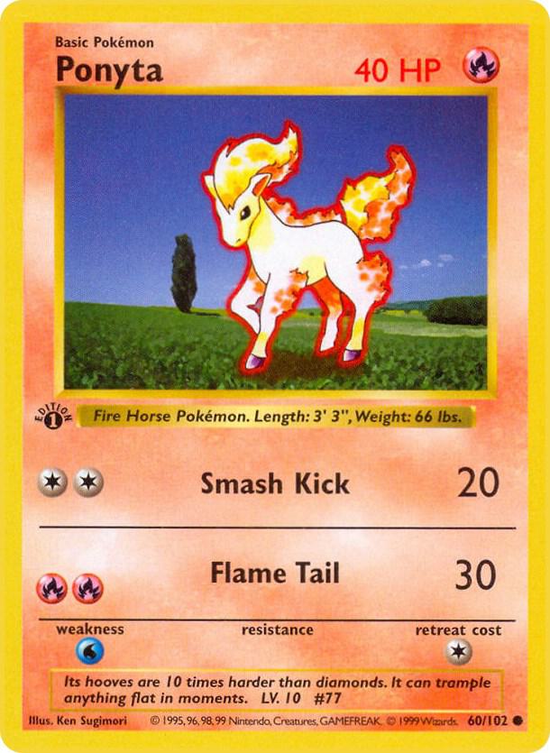 Ponyta (060/102) [Base Set Shadowless (Unlimited)]