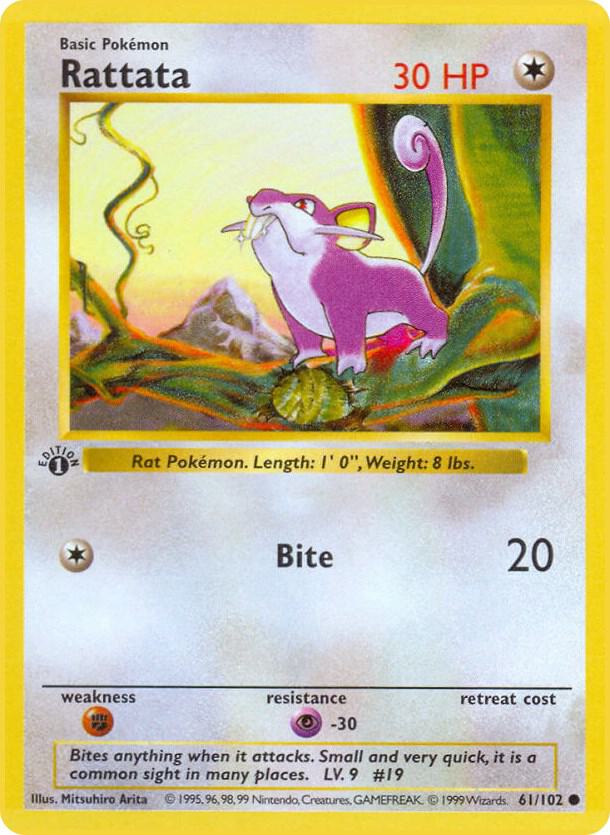 Rattata (061/102) [Base Set Shadowless (1st Edition)]