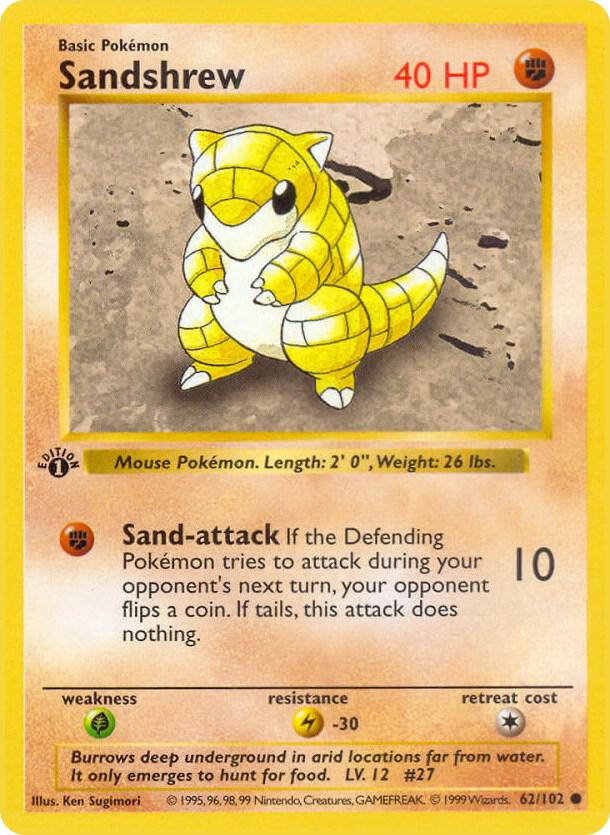 Sandshrew (062/102) [Base Set Shadowless (Unlimited)]