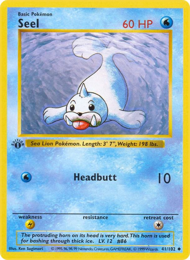 Seel (041/102) [Base Set Shadowless (1st Edition)]