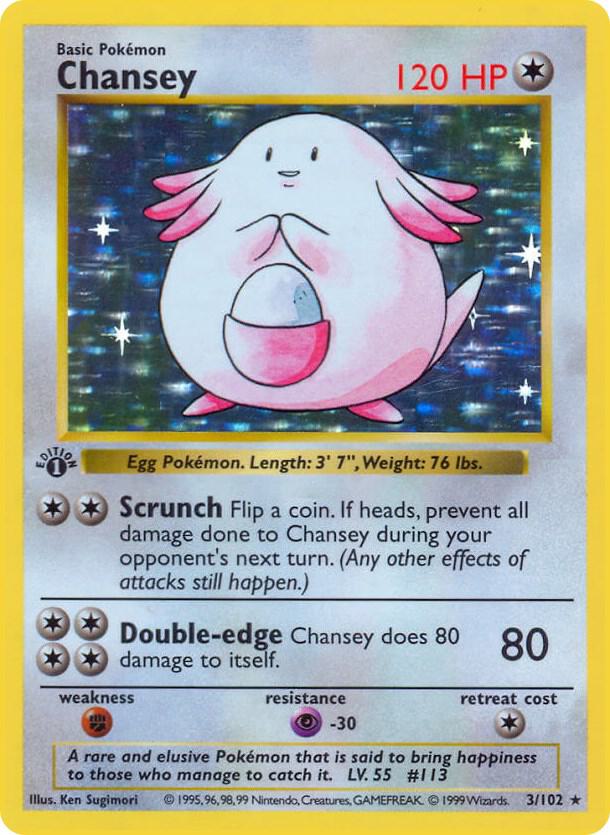 Chansey (003/102) [Base Set Shadowless (1st Edition)]