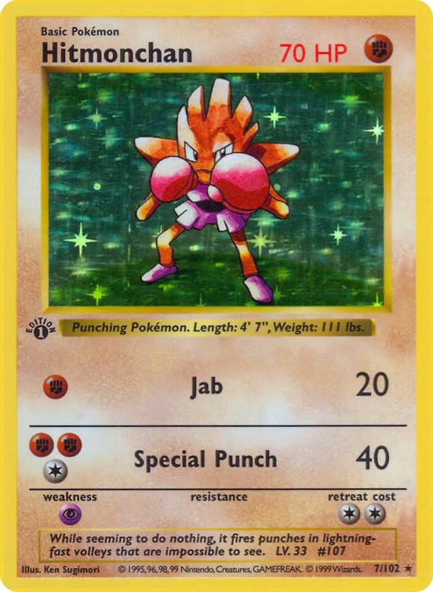 Hitmonchan (007/102) [Base Set Shadowless (1st Edition)]