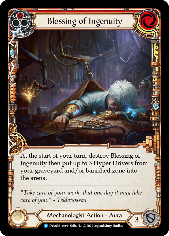 Blessing of Ingenuity (Red) [Dynasty] Rainbow Foil