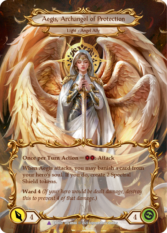 Figment of Protection // Aegis, Archangel of Protection (Marvel) [Dusk Till Dawn] Cold Foil