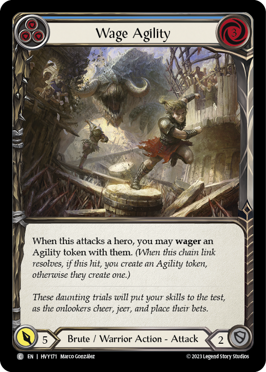 Wage Agility (Blue) [Heavy Hitters] Rainbow Foil