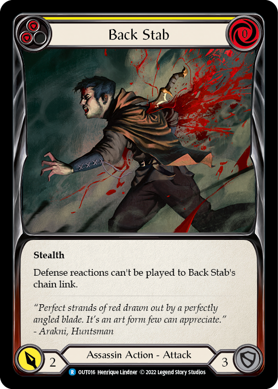 Back Stab (Yellow) [Outsiders] Rainbow Foil