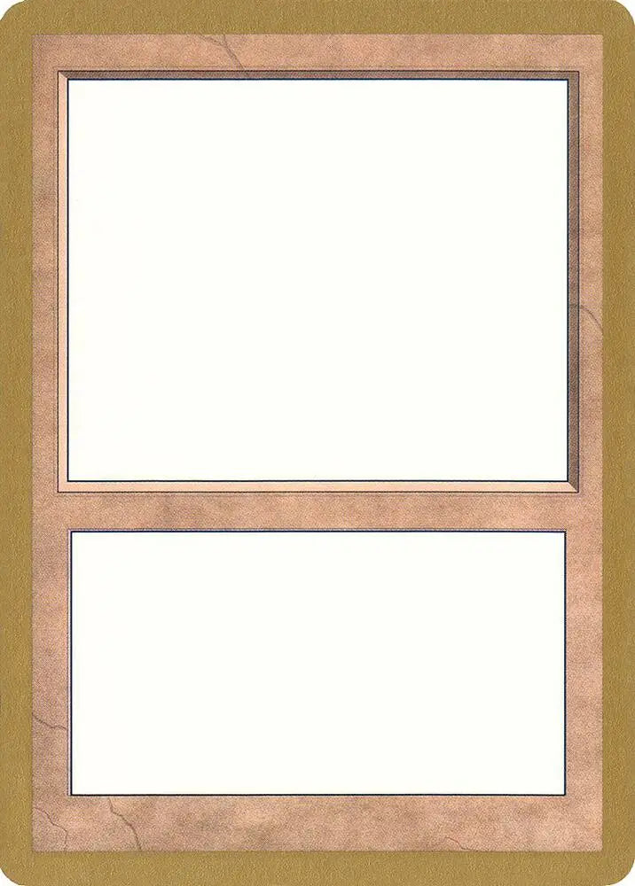 1998 World Championship Blank Card [World Championship Decks]