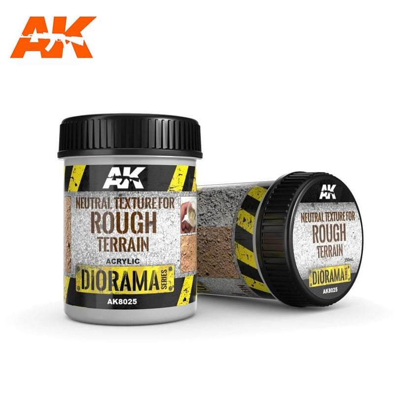 AK Interactive: Neutral Texture For Rough Terrains - 250ml - Base Product (Acrylic)