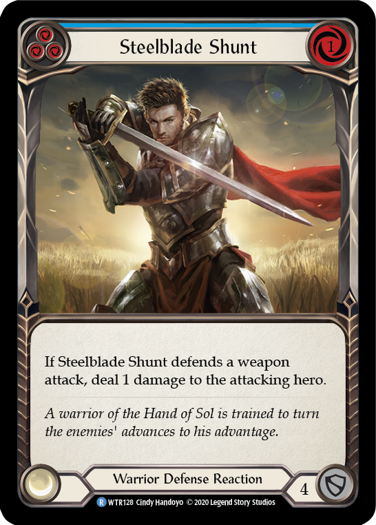Steelblade Shunt (Blue) [Welcome to Rathe Unlimited] Unlimited Rainbow Foil